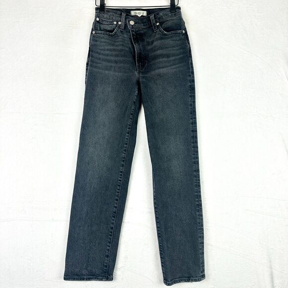 Madewell The Perfect Vintage Straight Jean Size 23 Black Crossover Edition - Picture 2 of 7
